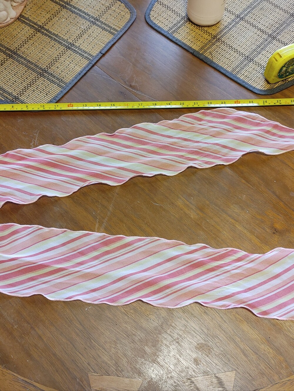Vintage Pink Striped Hair Scarf